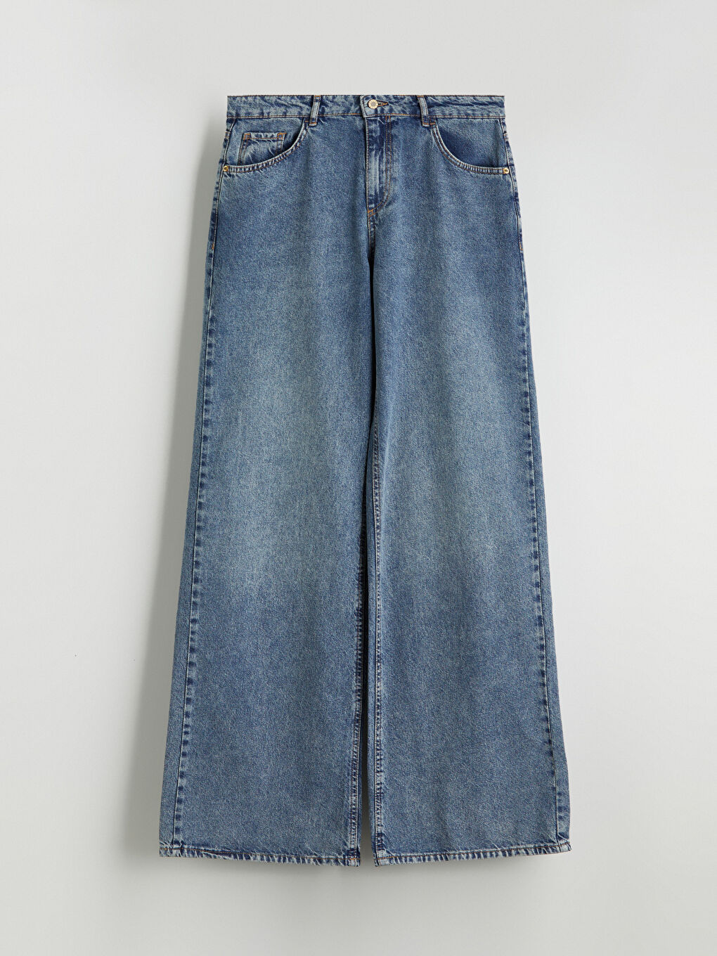 İndigo Baggy Fit Kadın Jean Pantolon-4