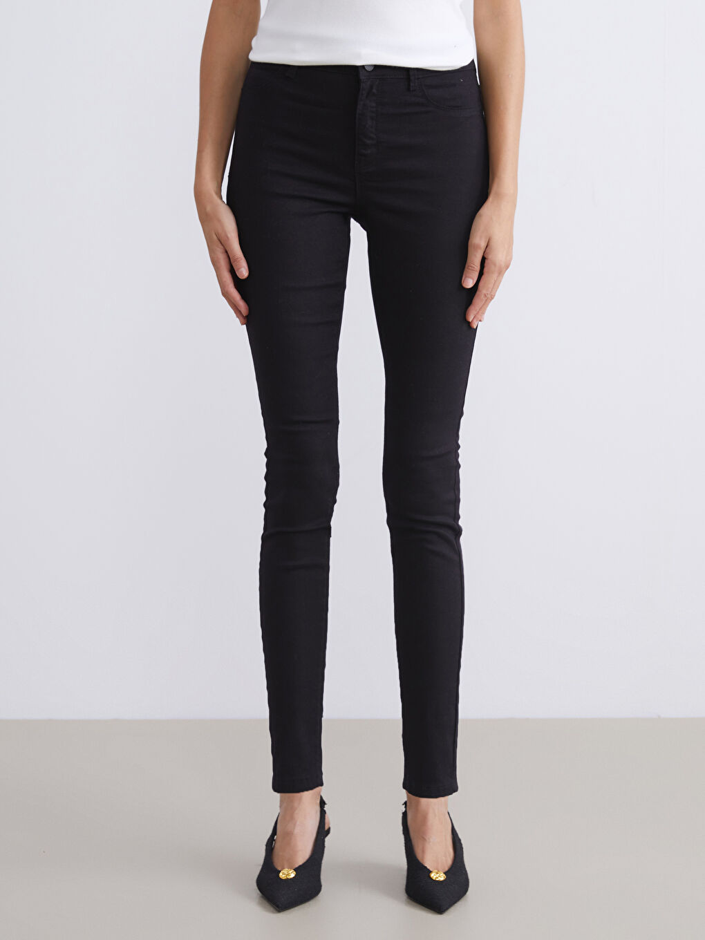 Siyah Jüpiter Süper Skinny Fit Jean Pantolon-1