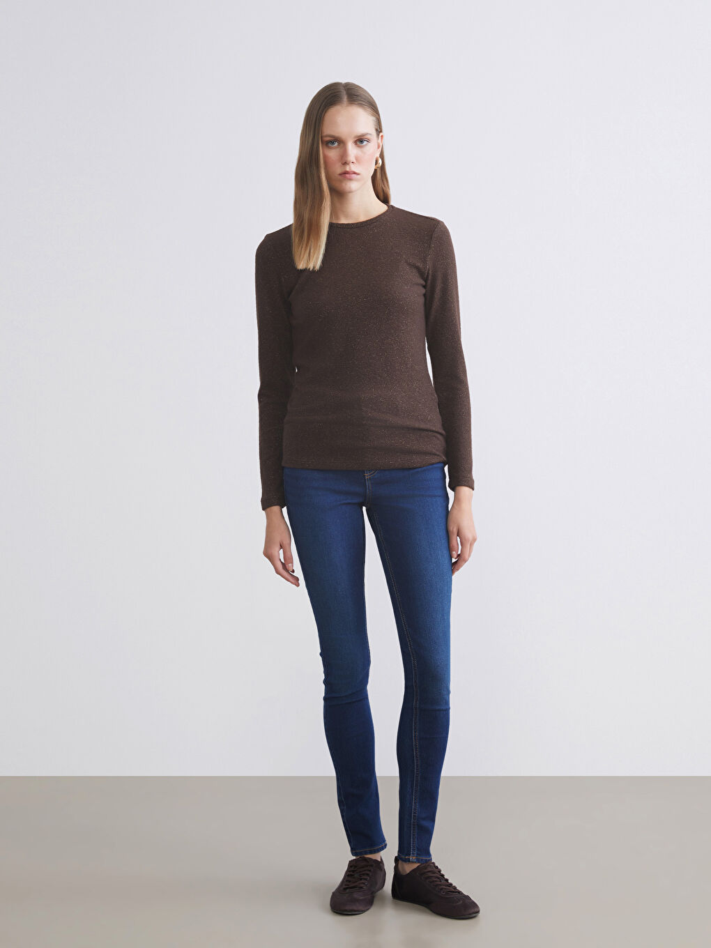 İndigo Normal Bel Push Up Kadın Jean Pantolon