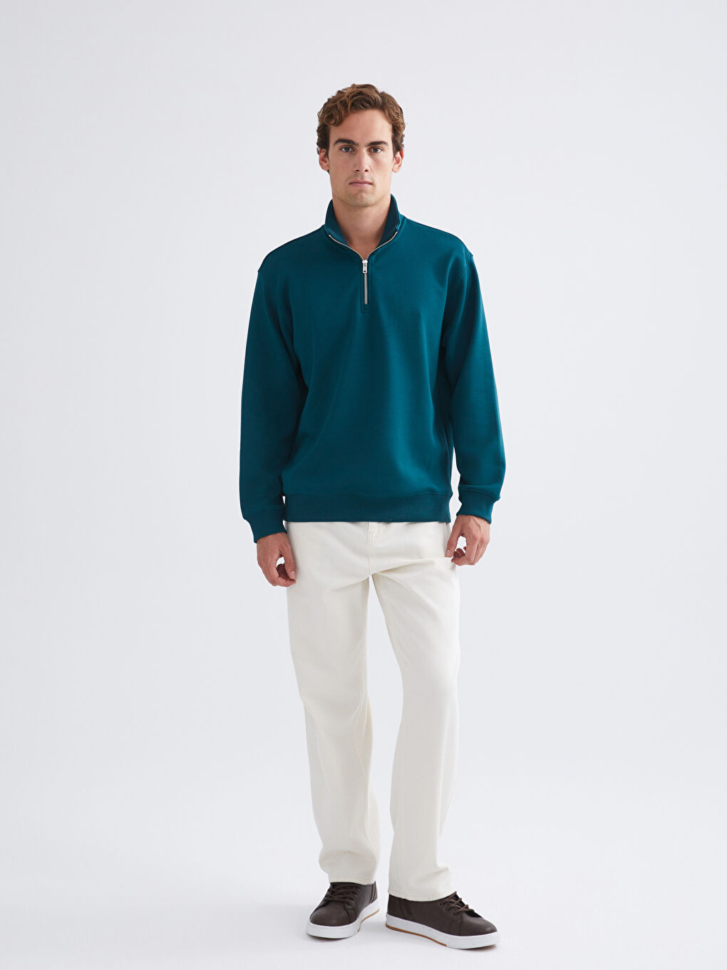 Funnel Neck Men's Sweatshirt-1