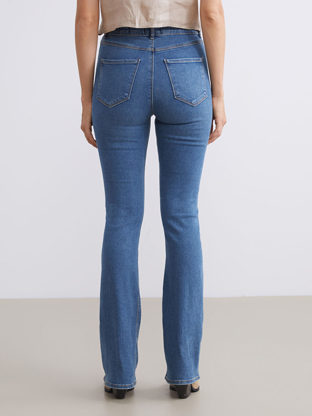 LCW Jeans Cropped Flare Women's Jeans -W5H560Z8-507