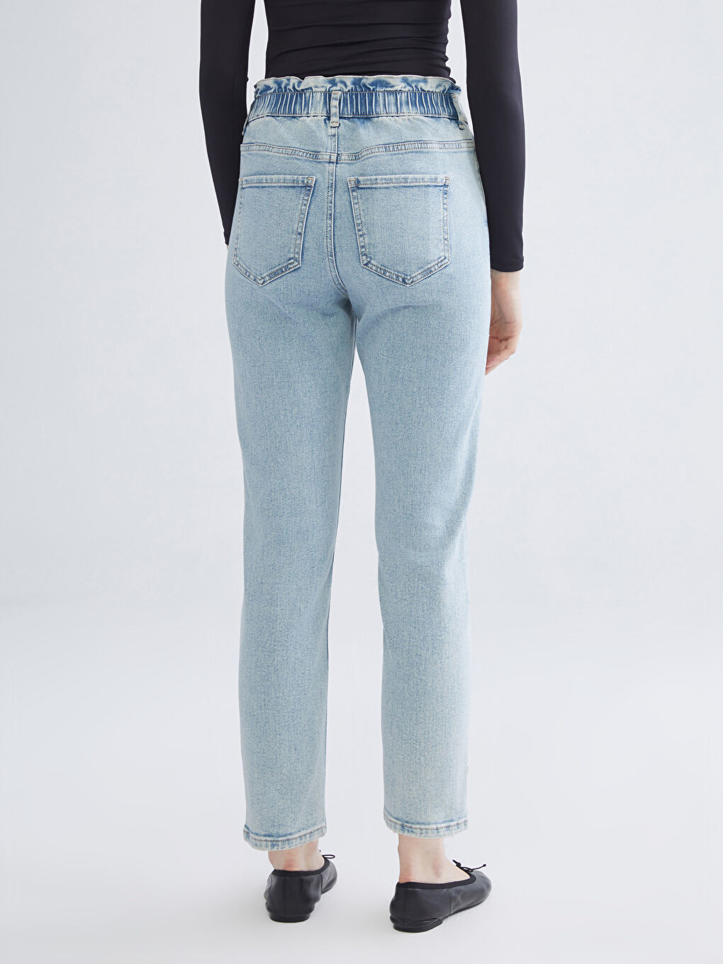 LCW Jeans Elasticated Waist Slouchy Fit Women's Jeans -W5H562Z8-311