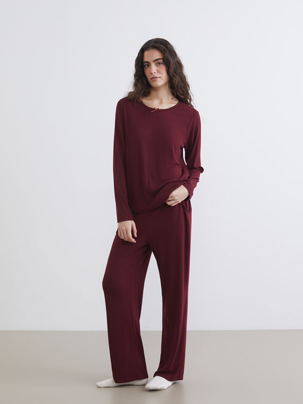 Crew Neck Women's Pyjama Set-1