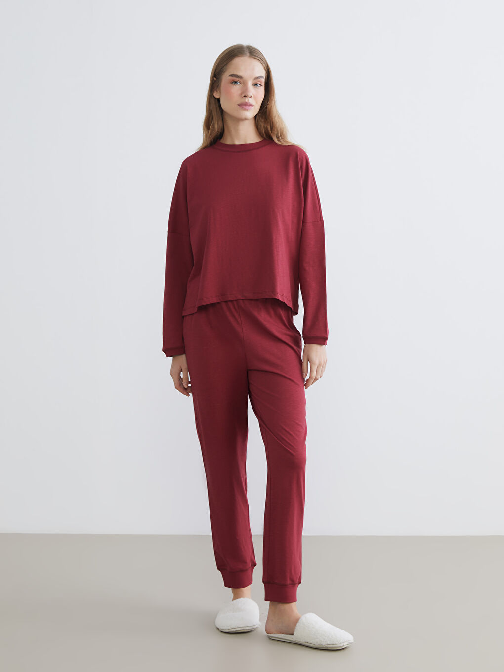 Crew Neck Women's Pyjama Set-1