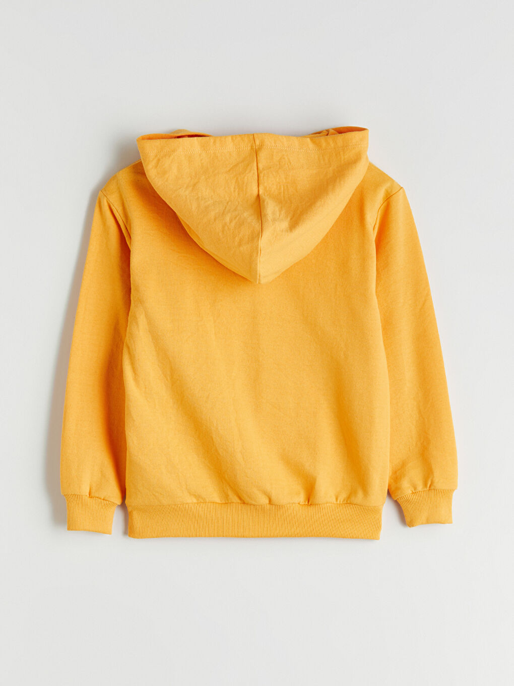 Sarı Kapüşonlu Baskılı Erkek Çocuk Sweatshirt-2