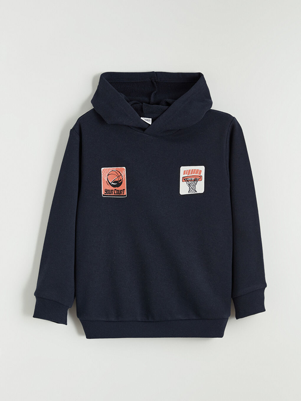 Lacivert Kapüşonlu Erkek Çocuk Sweatshirt