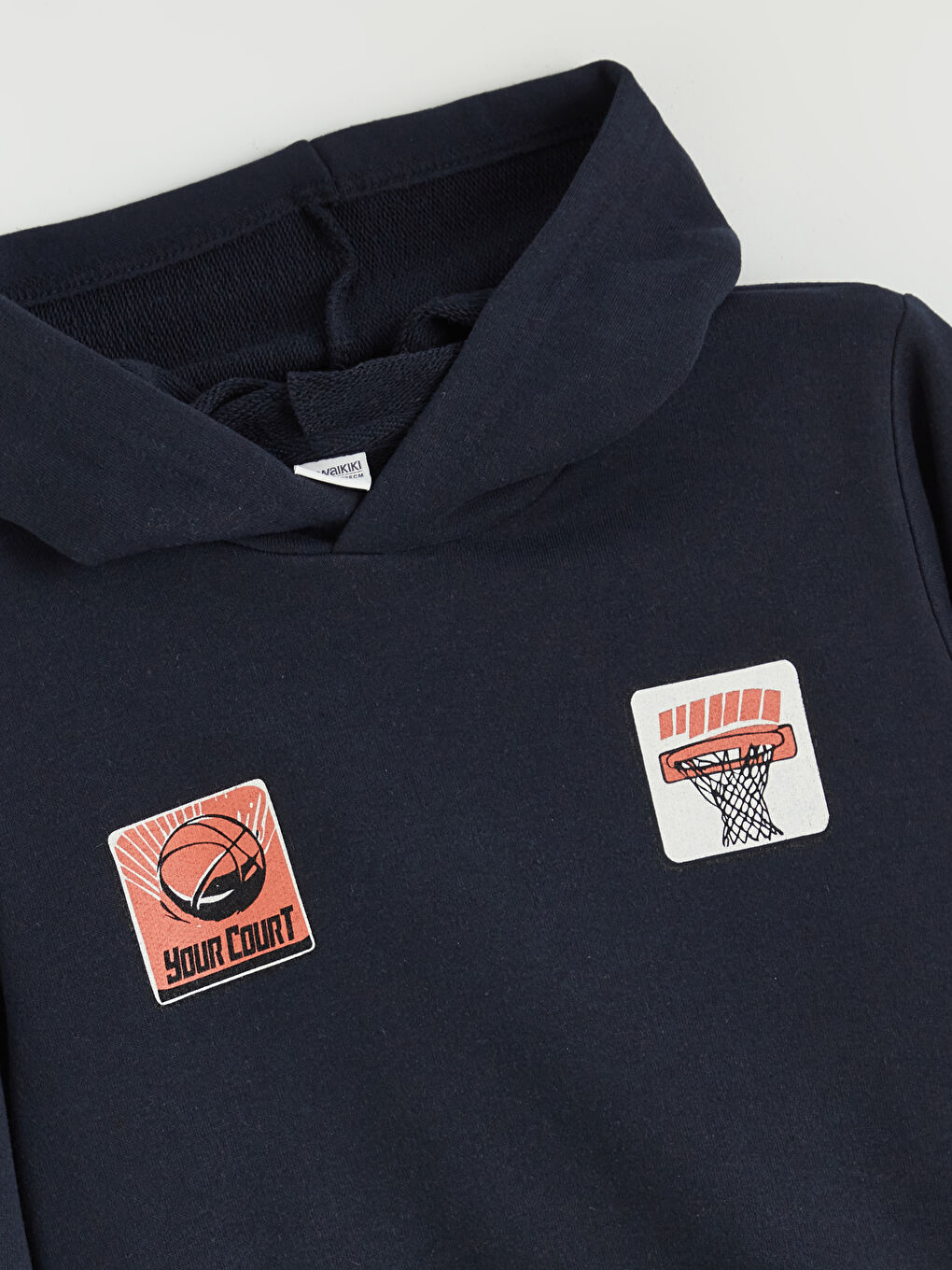 Lacivert Kapüşonlu Erkek Çocuk Sweatshirt-1