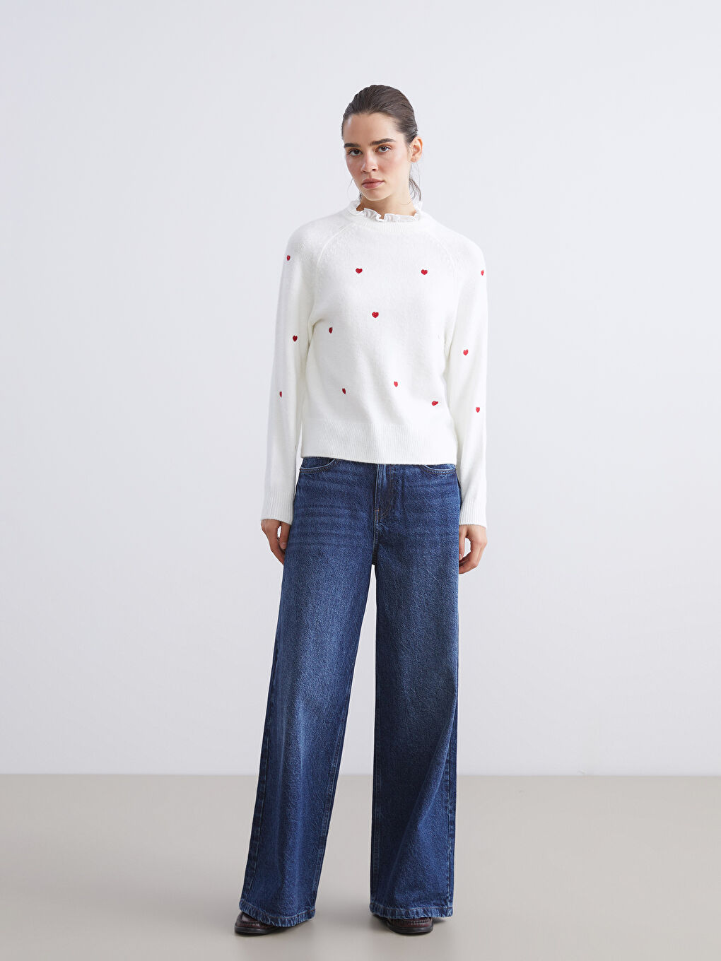 Жена Екрю Пуловер -1