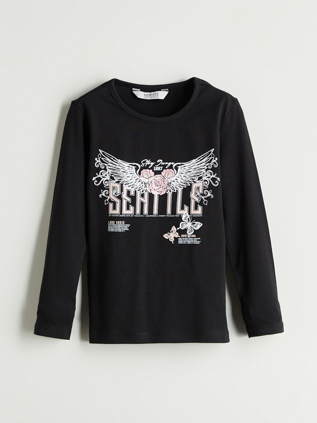 LCW ECO Crew Neck Girls' T-Shirt -W5H663Z4-CVL