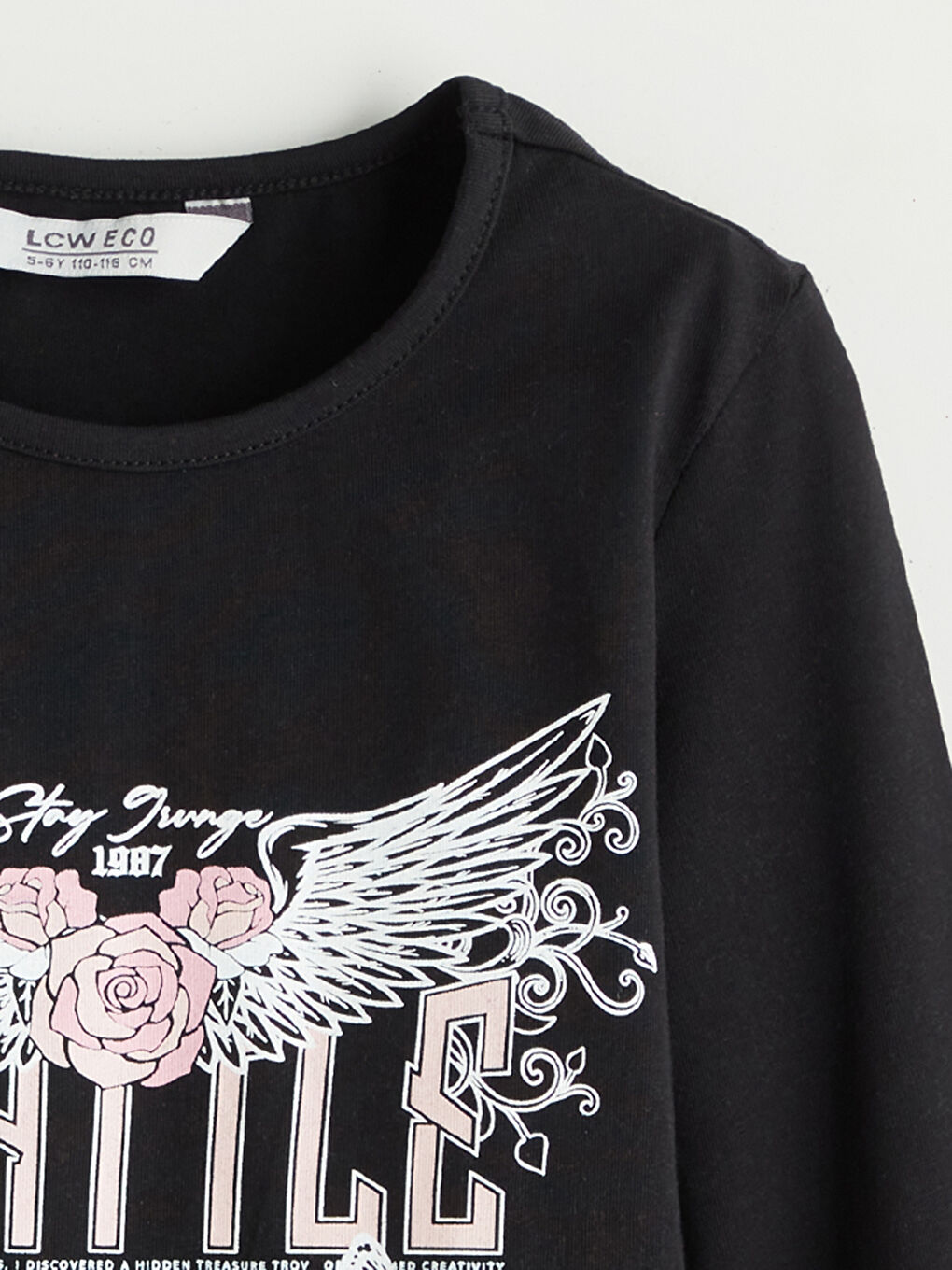 LCW ECO Crew Neck Girls' T-Shirt -W5H663Z4-CVL