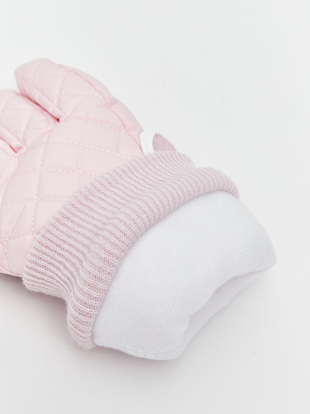 Pembe Desenli Kız Çocuk Kar Eldiveni-1