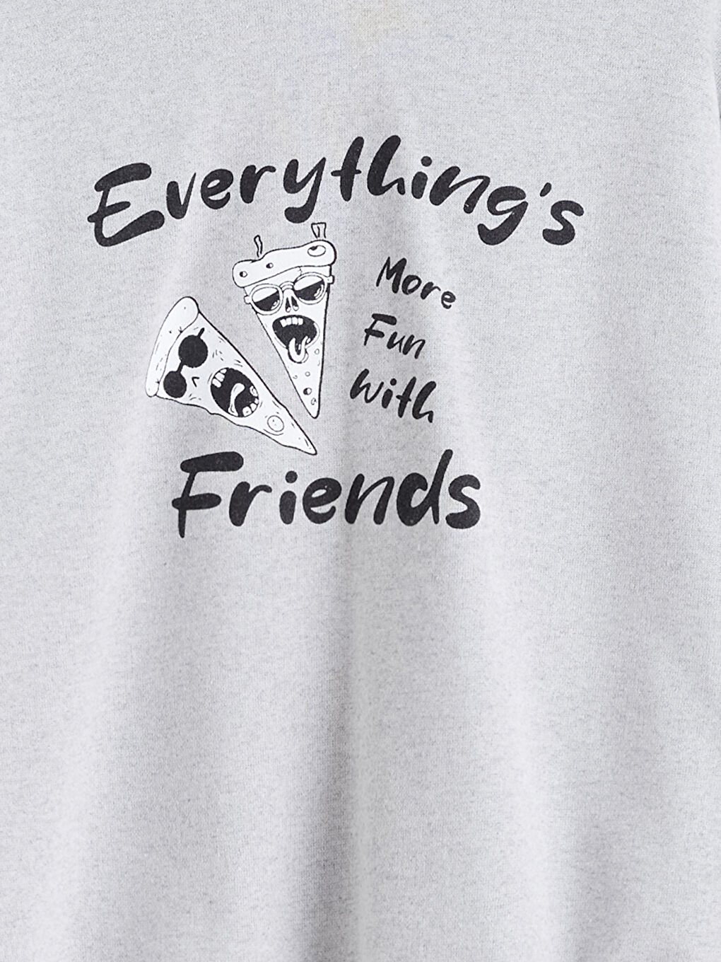 Gri Kapüşonlu Erkek Çocuk Sweatshirt-2