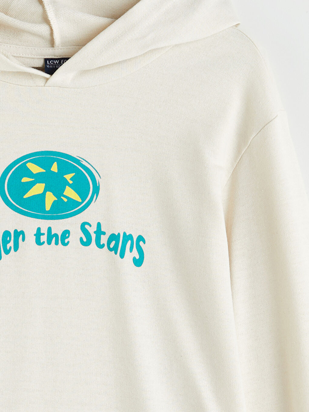 Bej Kapüşonlu Erkek Çocuk Sweatshirt-1