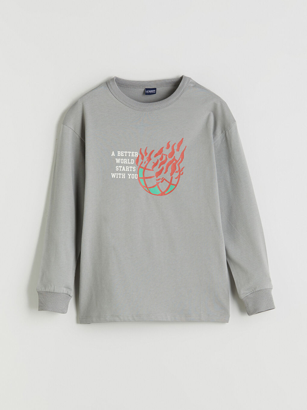 LCW ECO Crew Neck Printed Boys' T-Shirt -W5H674Z4-GQ7