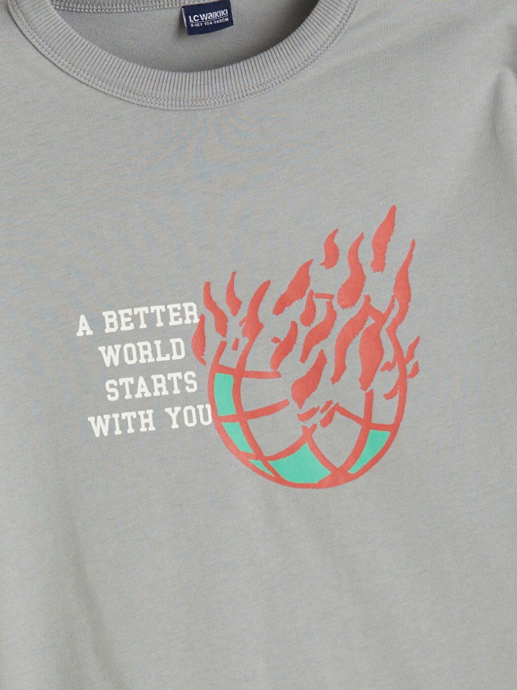 LCW ECO Crew Neck Printed Boys' T-Shirt -W5H674Z4-GQ7