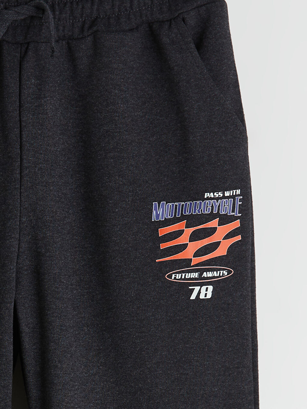 Antrasit Beli Lastikli Erkek Çocuk Jogger  Eşofman Altı-1