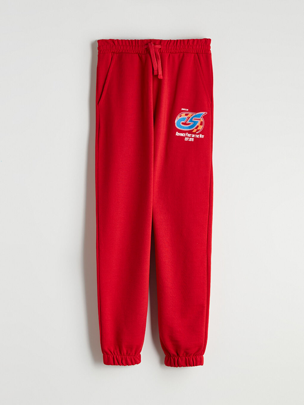 Kırmızı Beli Lastikli Erkek Çocuk Jogger  Eşofman Altı