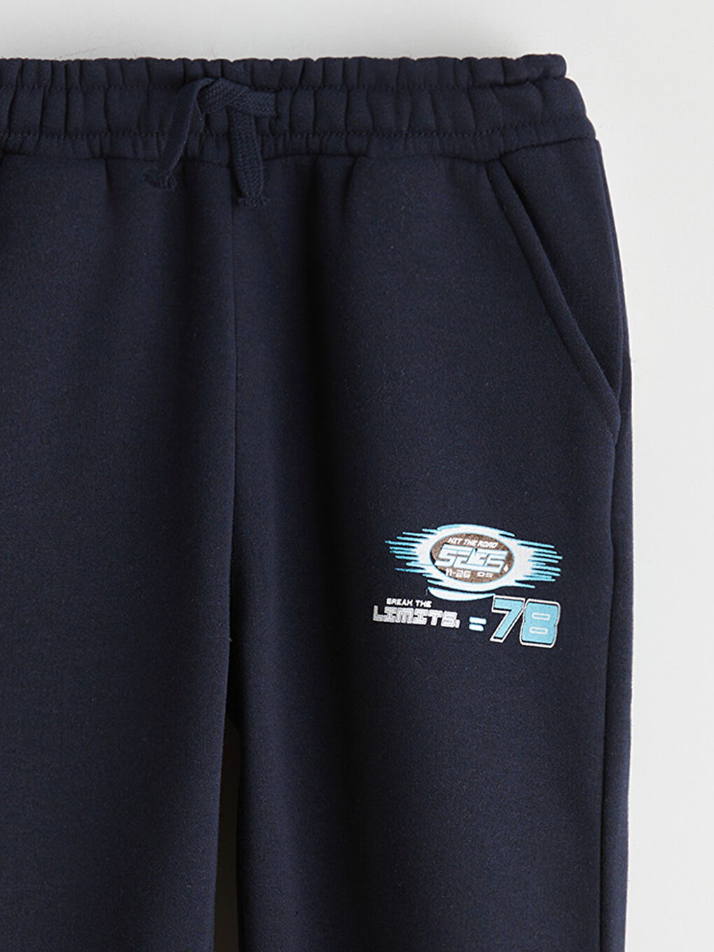 Lacivert Beli Lastikli Erkek Çocuk Jogger Eşofman Alt-2