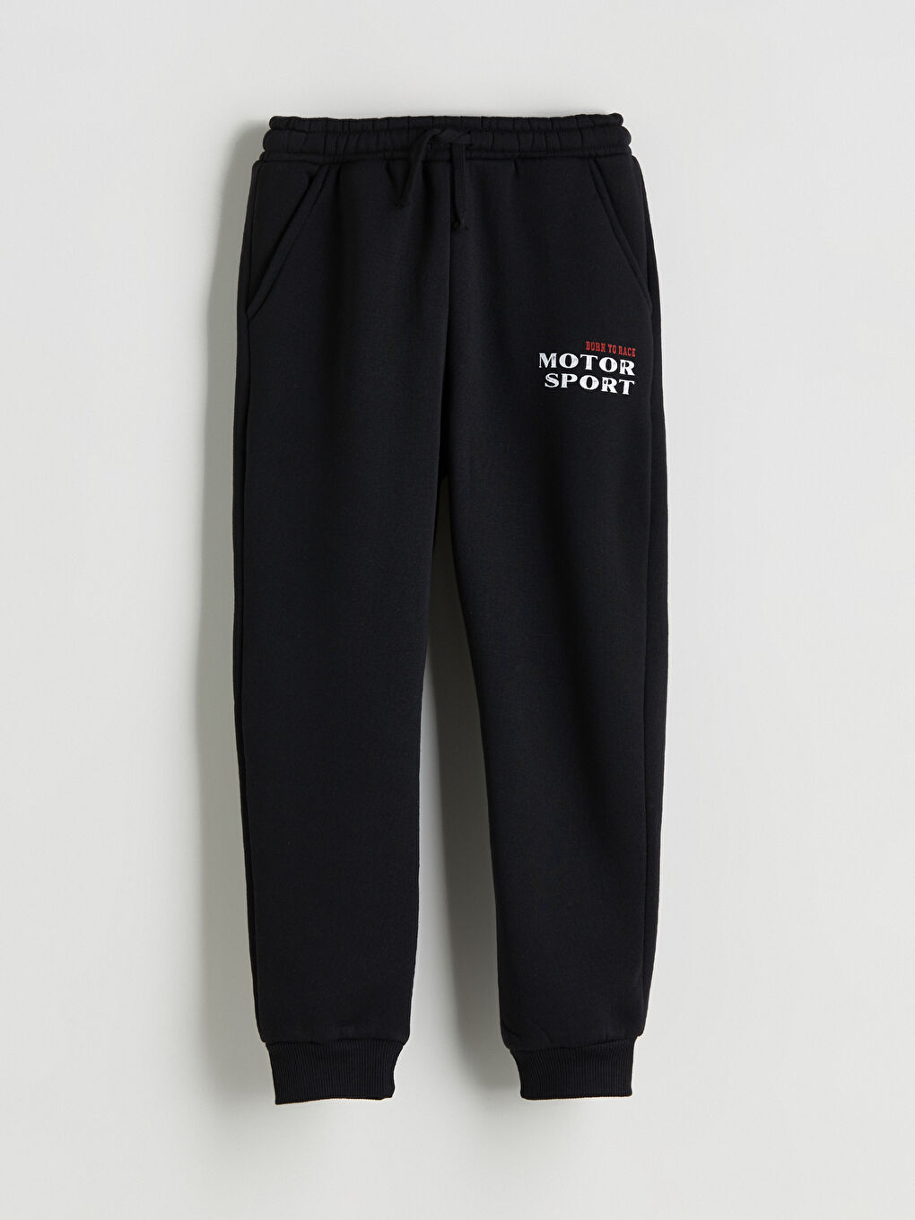 Siyah Beli Lastikli Erkek Çocuk Jogger Eşofman Alt