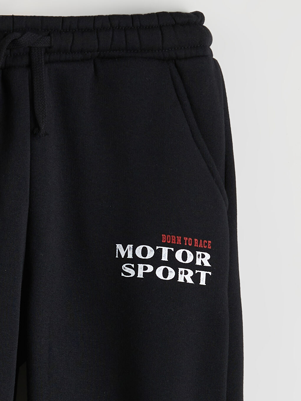 Siyah Beli Lastikli Erkek Çocuk Jogger Eşofman Alt-1