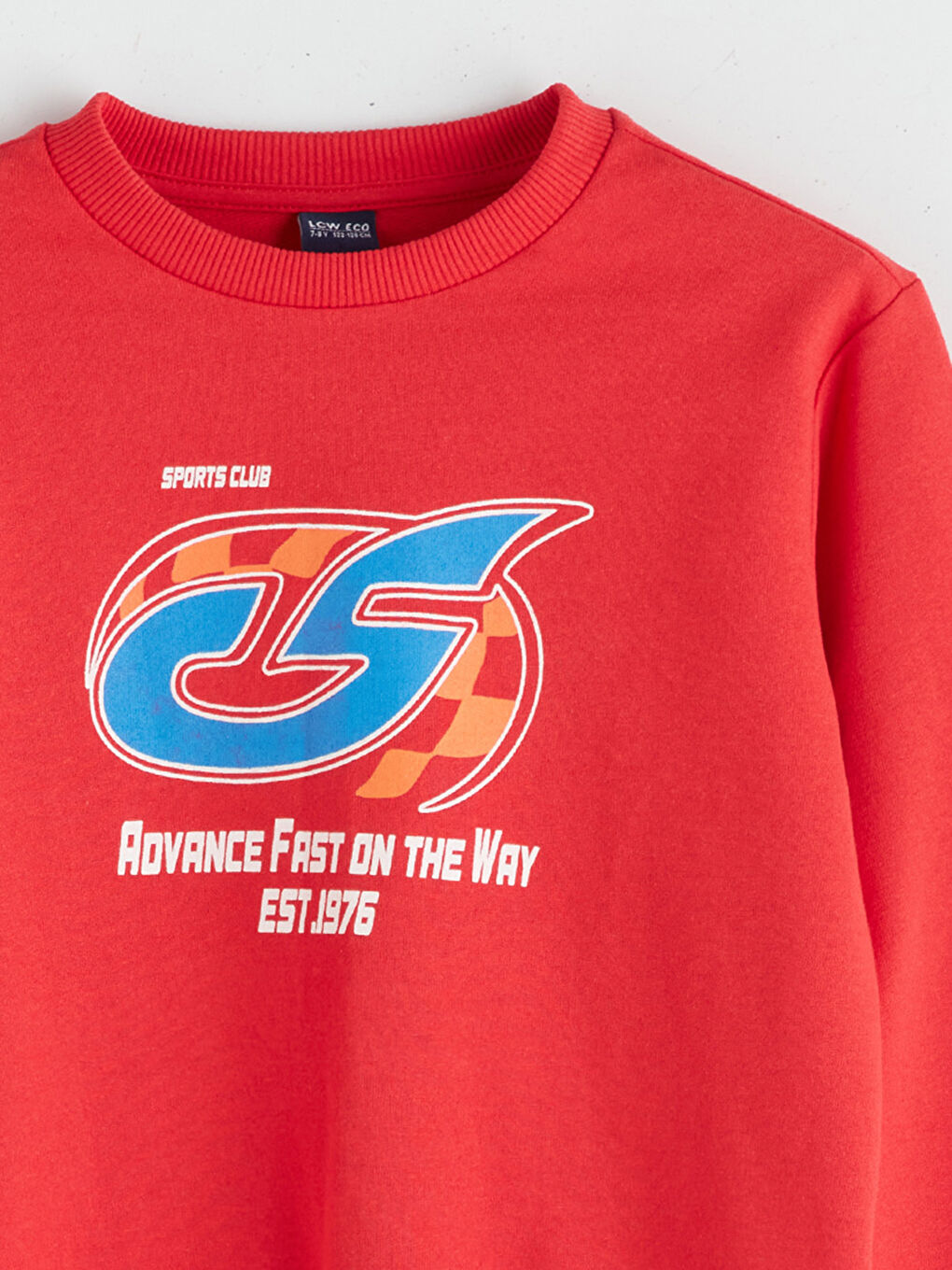 Kırmızı Bisiklet Yaka Erkek Çocuk Sweatshirt-2