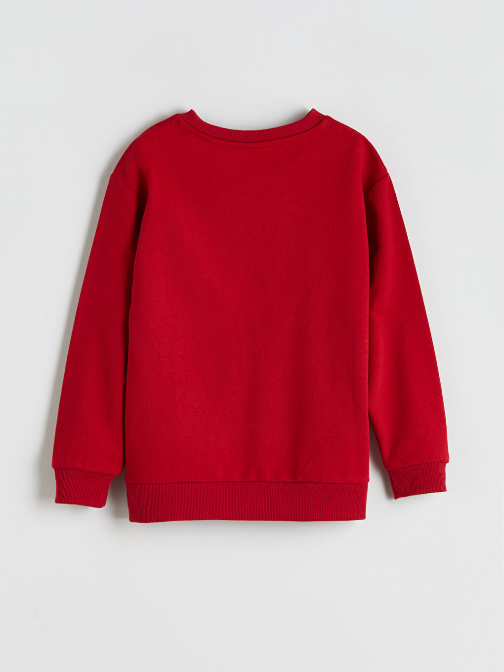 Kırmızı Bisiklet Yaka Baskılı Erkek Çocuk Sweatshirt-1