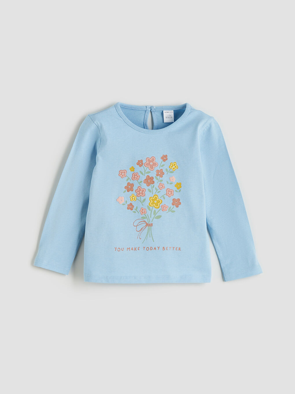 LCW ECO Crew Neck Printed Girls' T-Shirt -W5H873Z1-VZF