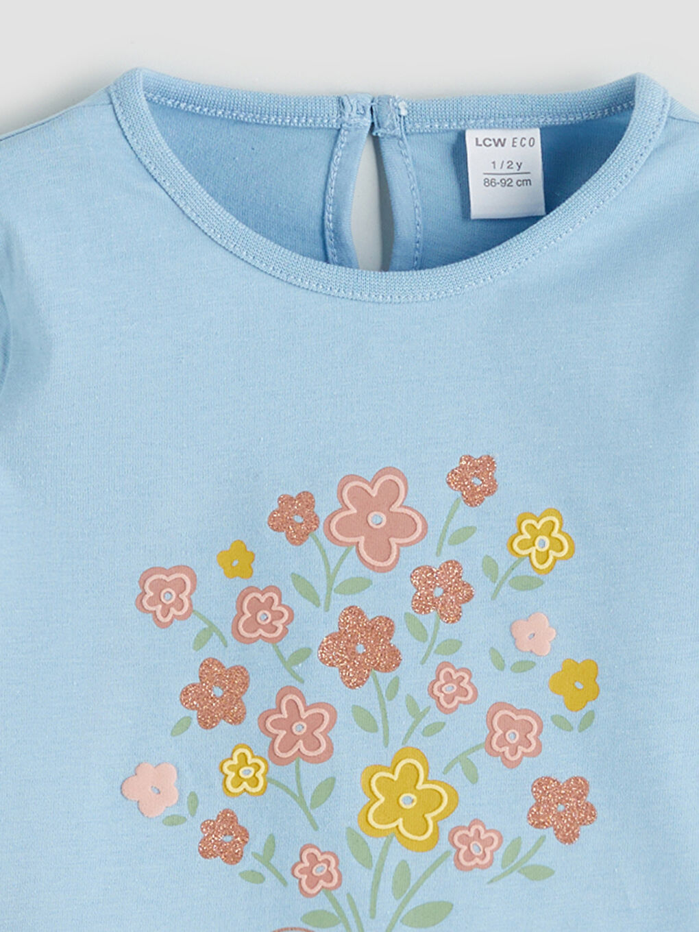 LCW ECO Crew Neck Printed Girls' T-Shirt -W5H873Z1-VZF