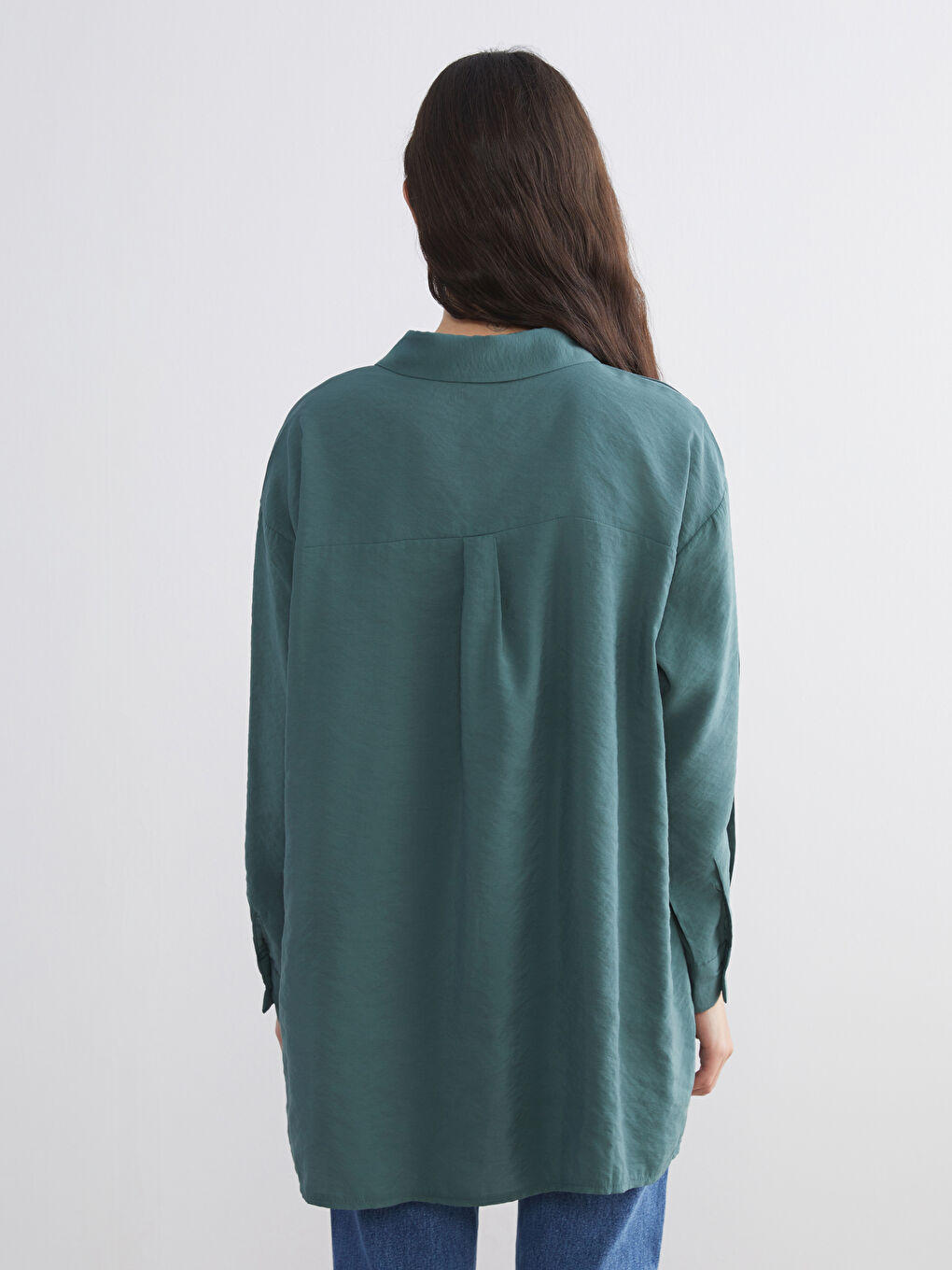 Рубашка-туника женская оверсайз из модала-4