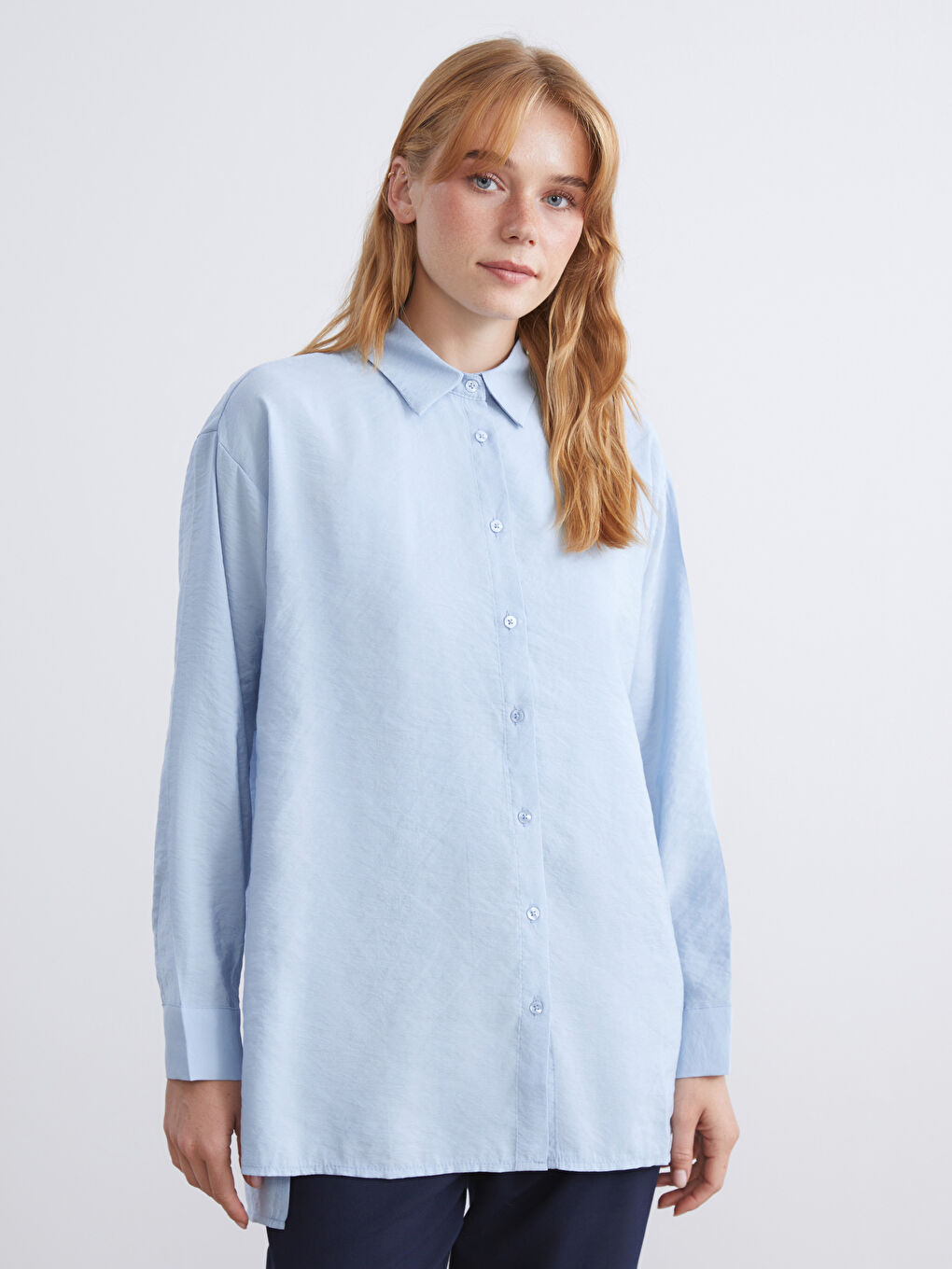 Oversize Modal Blend Women's Shirt Tunic-1