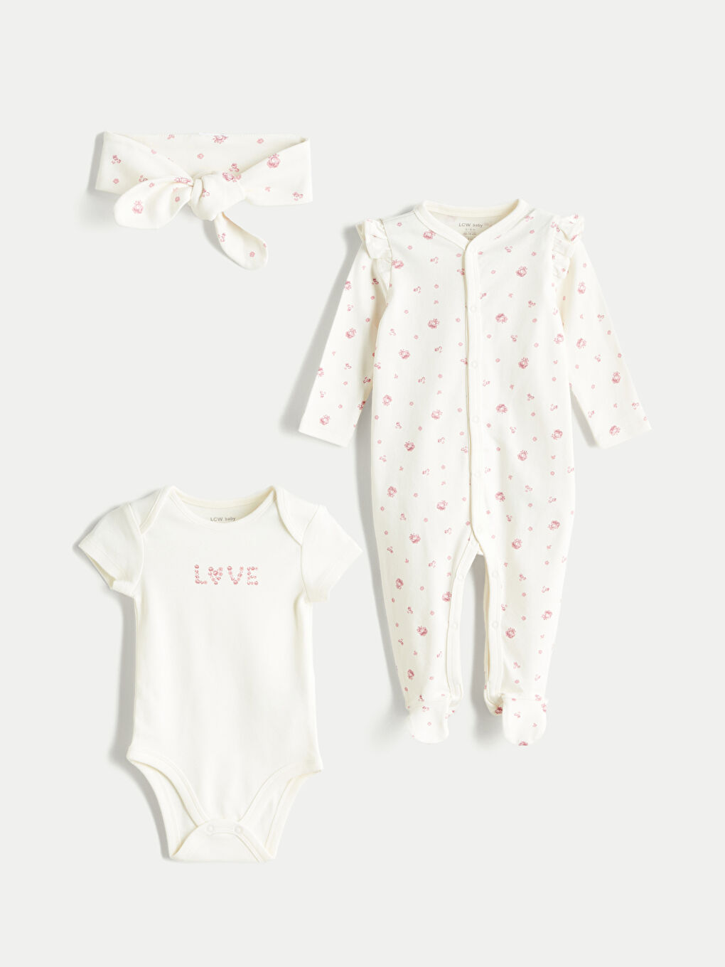 Crew Neck Baby Girls' Hospital Set