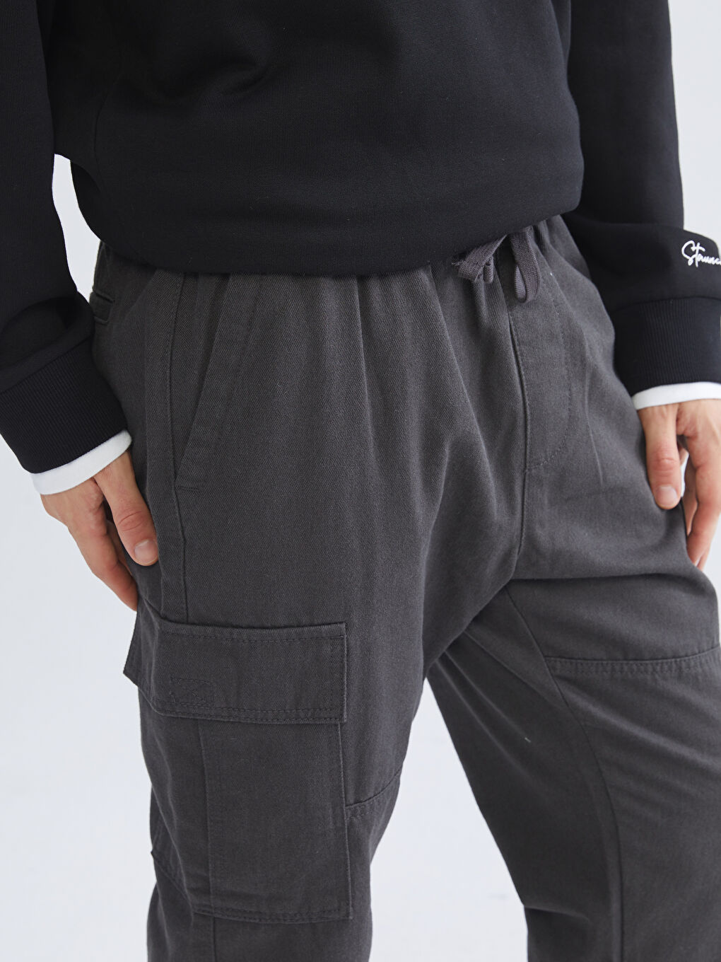 Ерлер антрацит түстес Карго шалбар-2