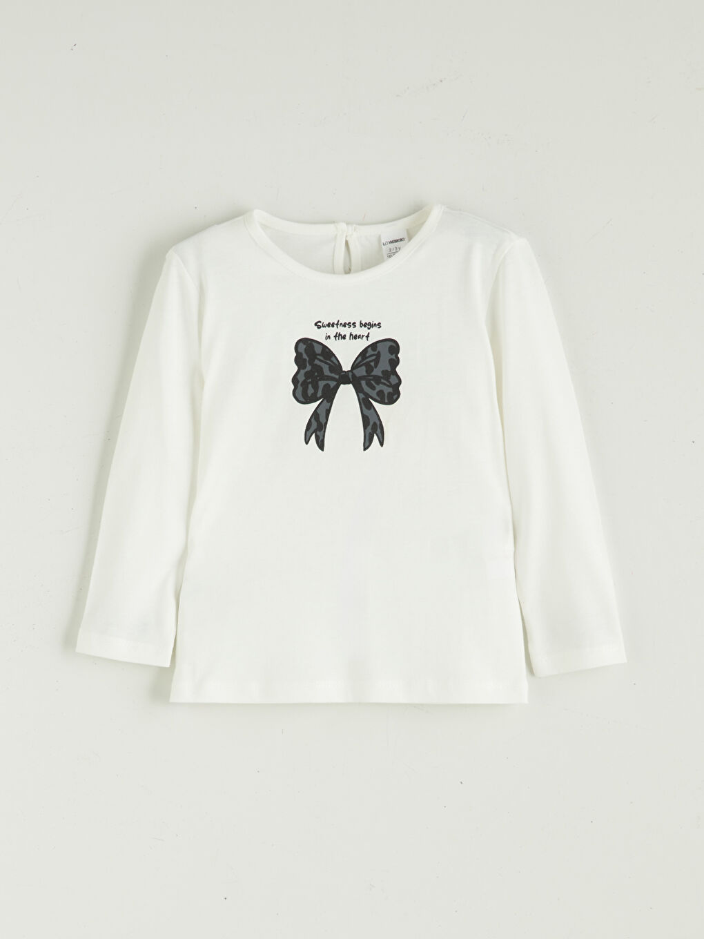Crew Neck Printed Girls' T-Shirt