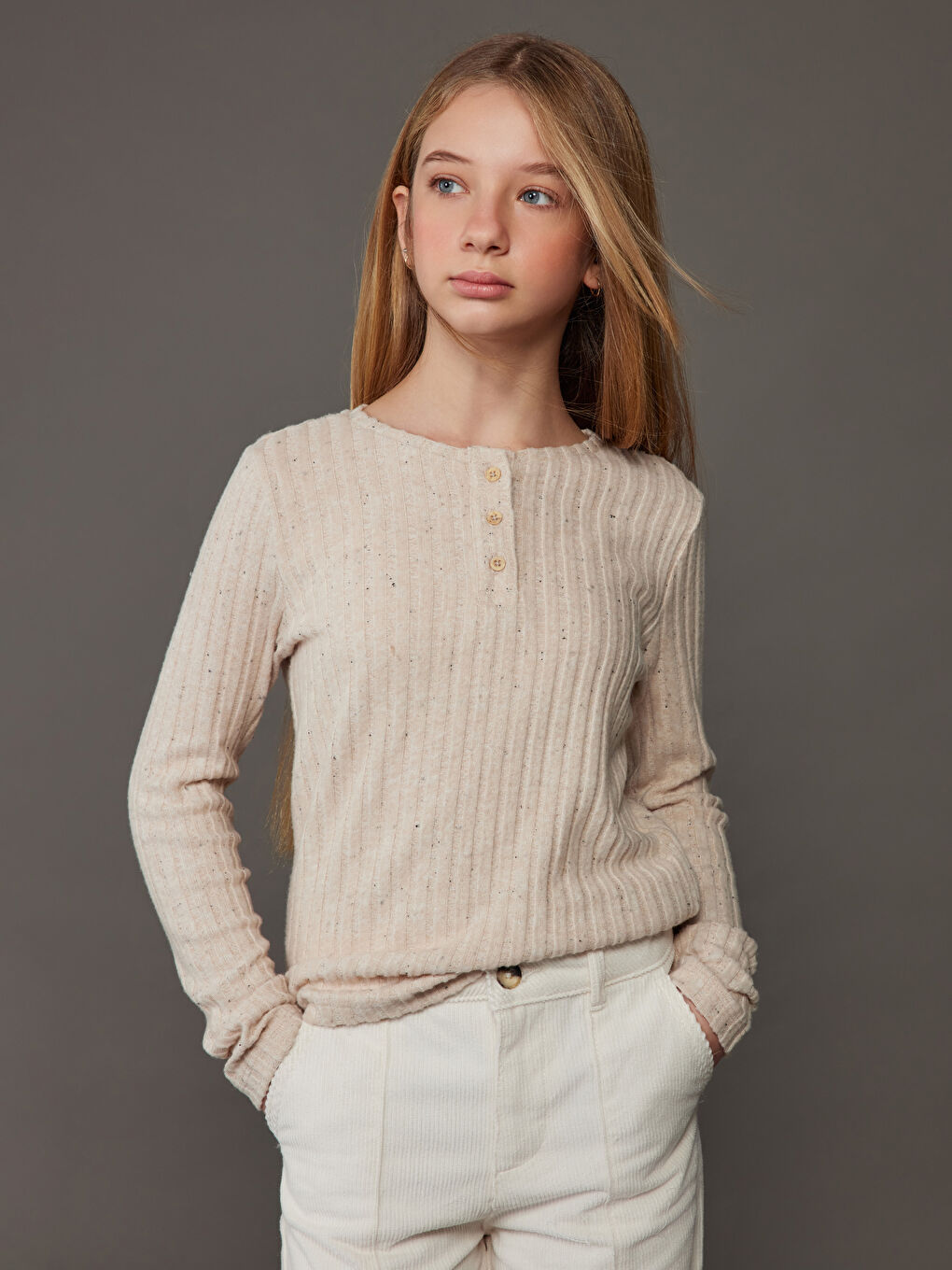 Crew Neck Girls' T-Shirt