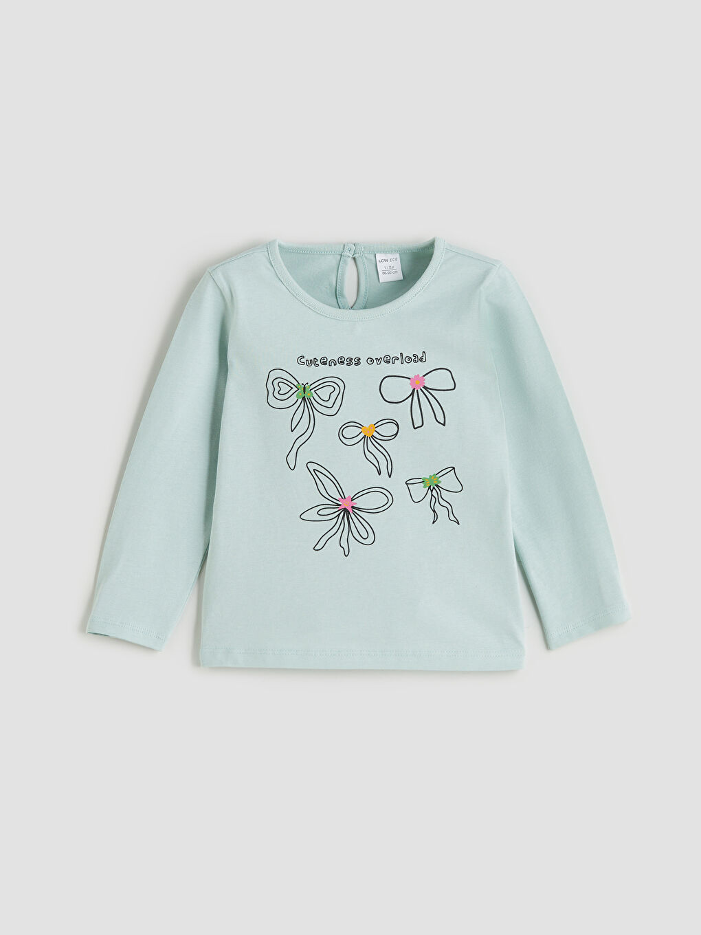 LCW ECO Crew Neck Printed Girls' T-Shirt 2 Pack -W5H981Z1-KRV