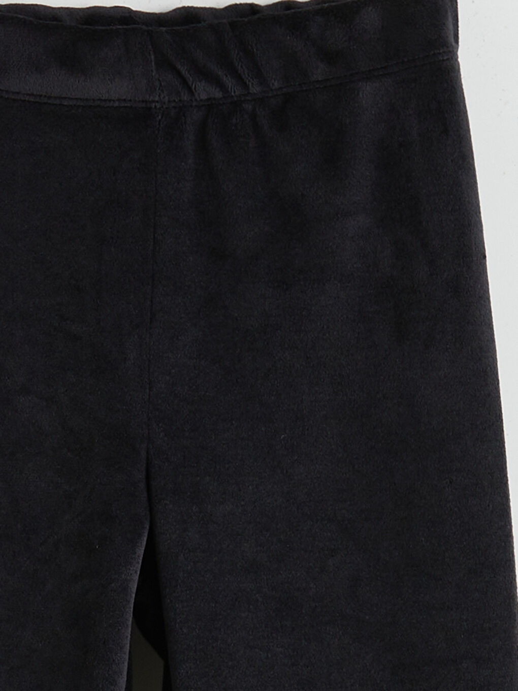 Siyah Beli Lastikli Kadife Kız Çocuk Tayt-2