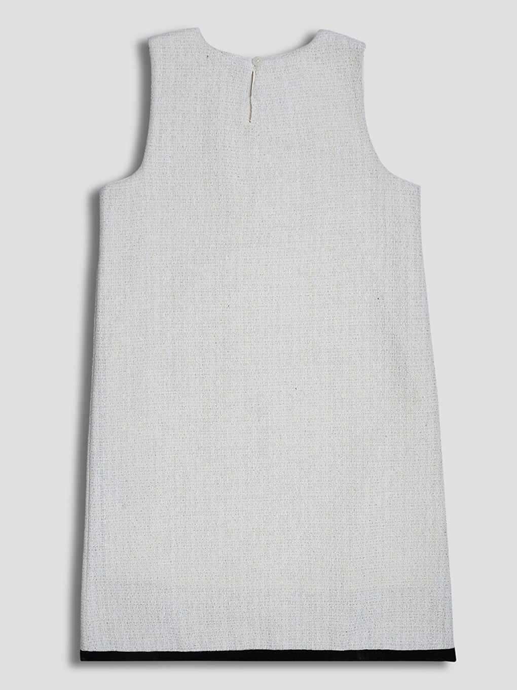 Crew Neck Girls' Tweed Dress-1