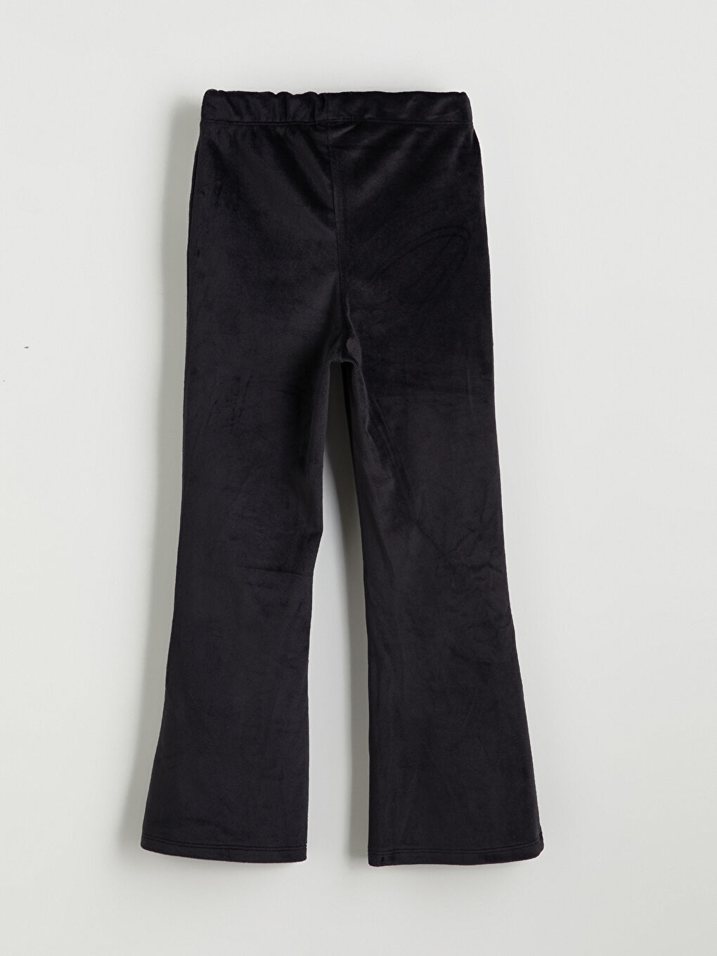 Elastic Waist Flared Velvet Girls' Leggings-2