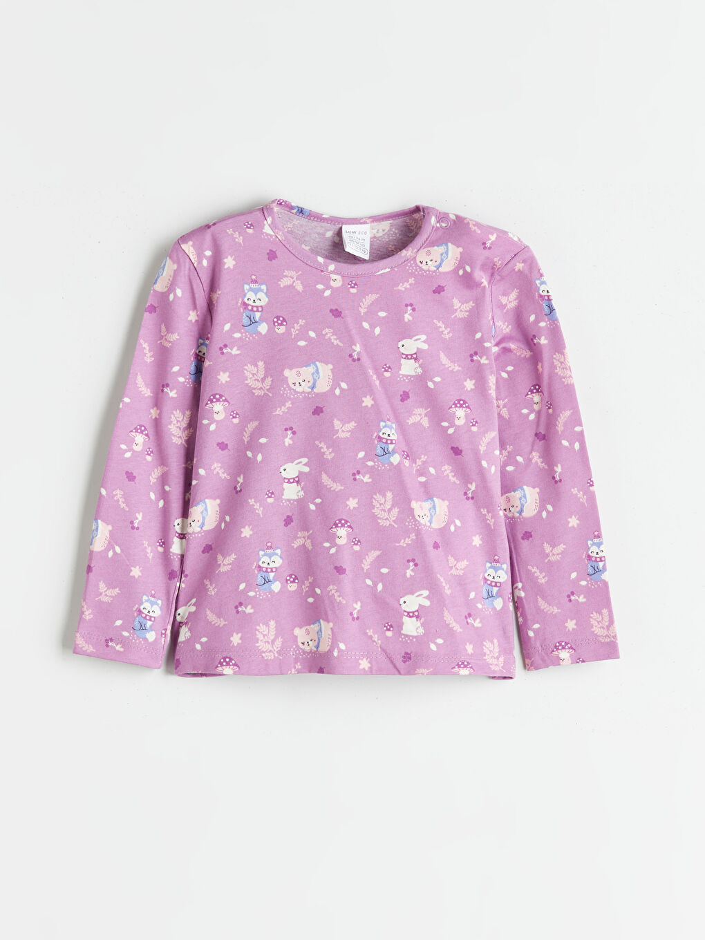 LCW ECO Crew Neck Printed Baby Girls' T-Shirt -W5HA19Z1-LSB