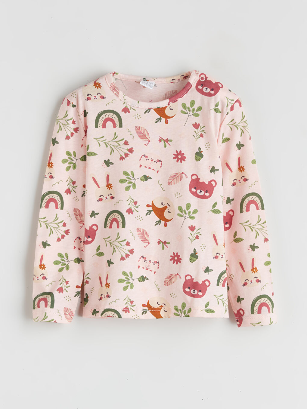 LCW ECO Crew Neck Printed Baby Girls' T-Shirt -W5HA19Z1-LSZ