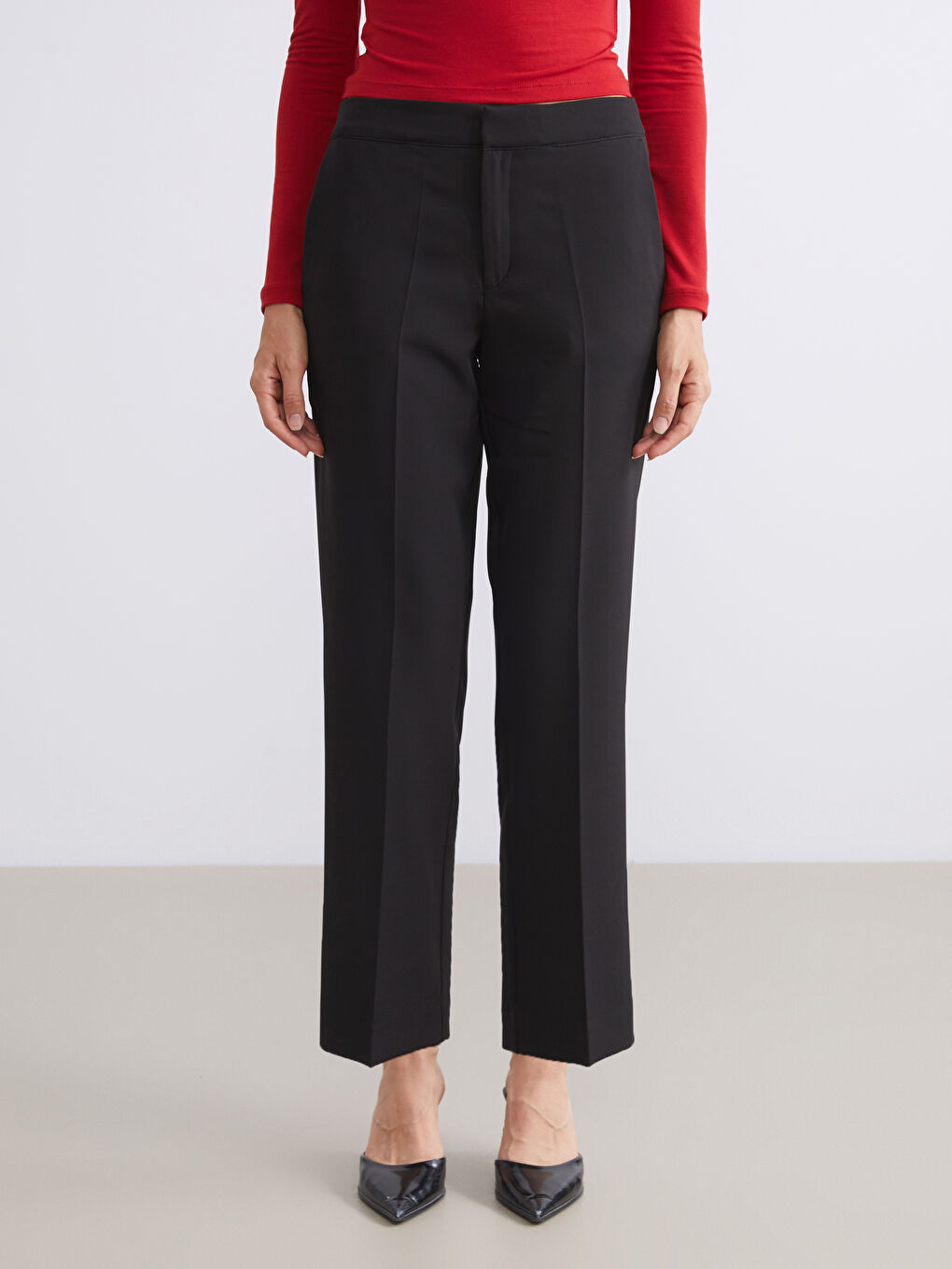 Slim Fit Women's Trousers-1