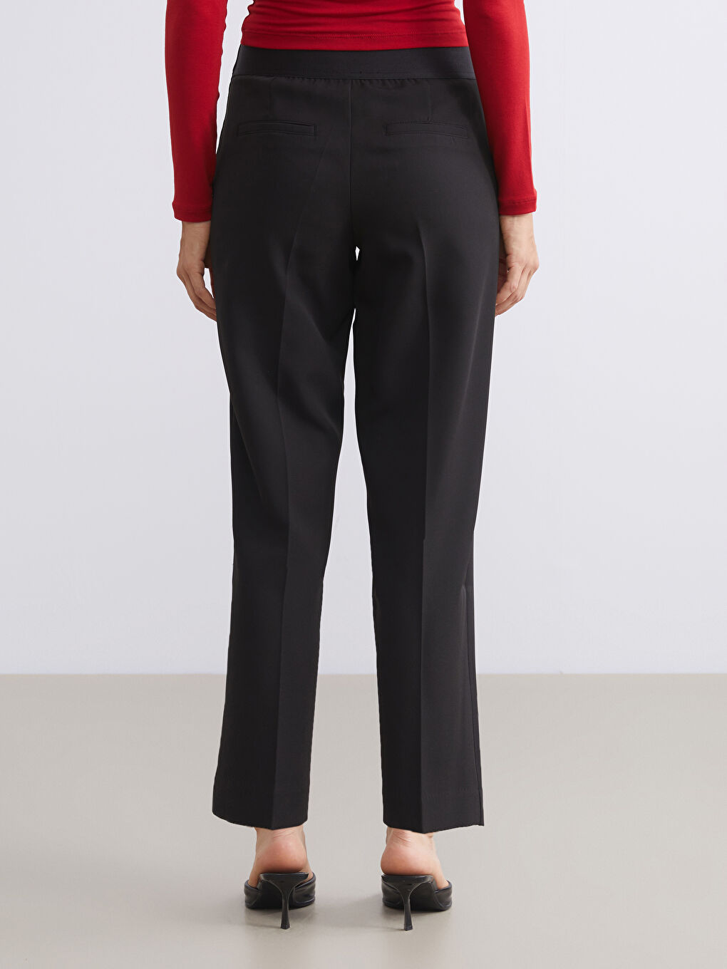 Slim Fit Women's Trousers-3