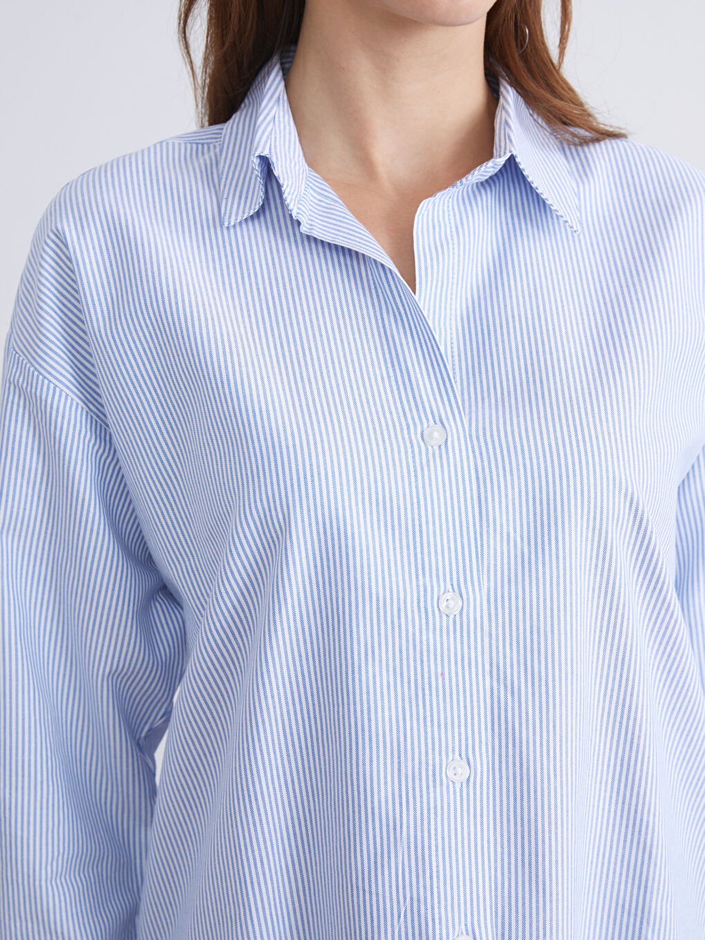 قميص نساء مخطط واسع صبّاط أكسفورد-2