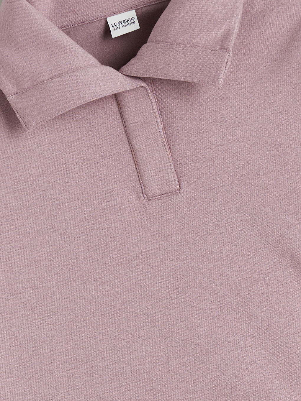 Lila Polo Yaka Kız Çocuk Sweatshirt-2