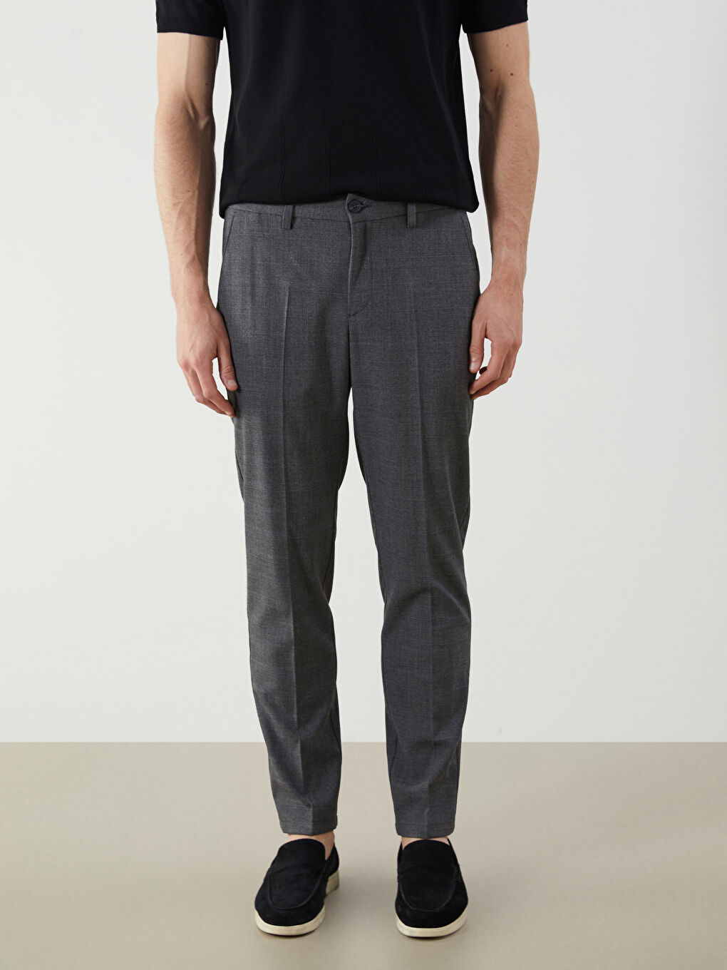 Antrasit Standart Kalıp Erkek Pantolon-1