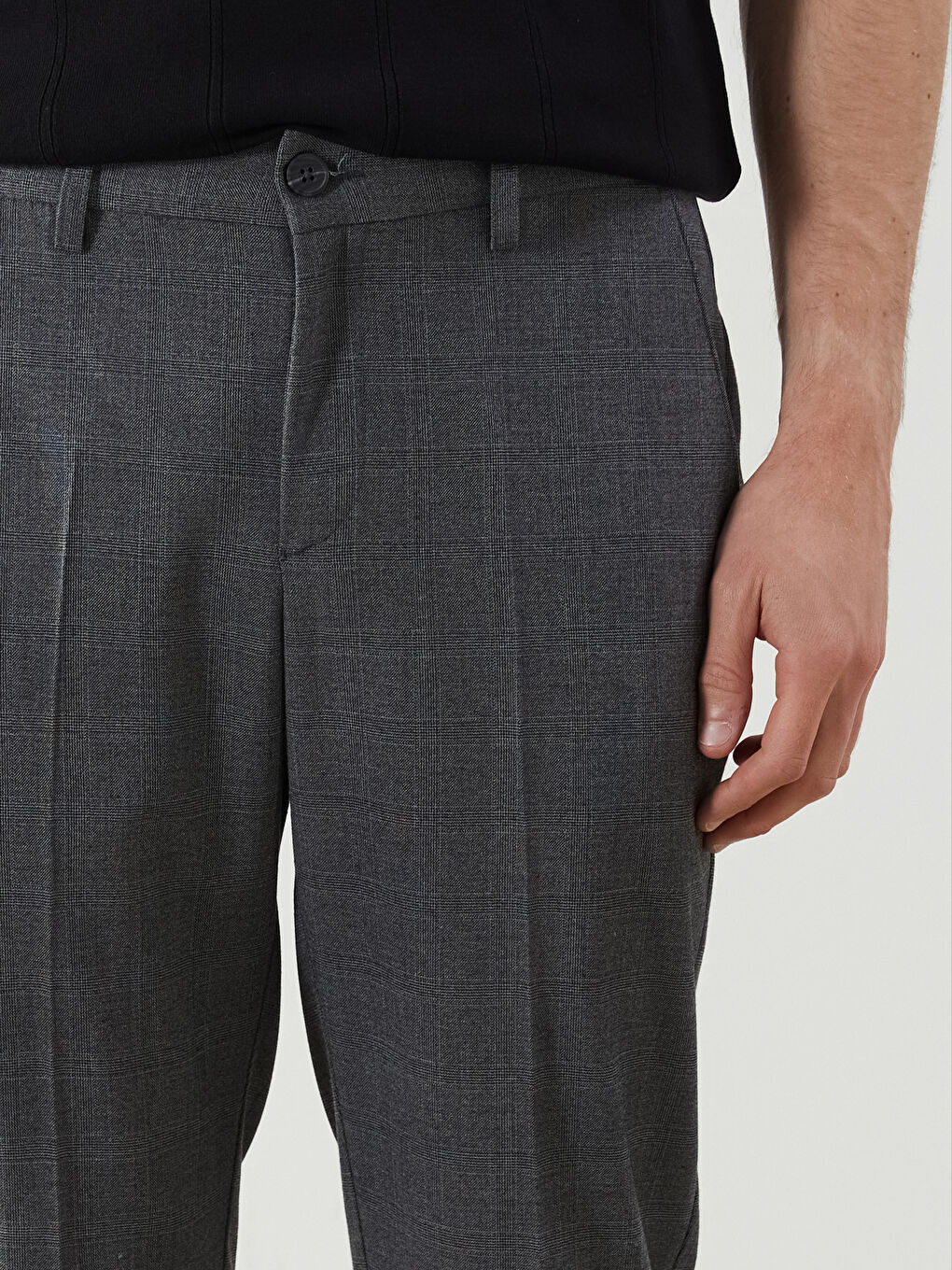 Antrasit Standart Kalıp Erkek Pantolon-2