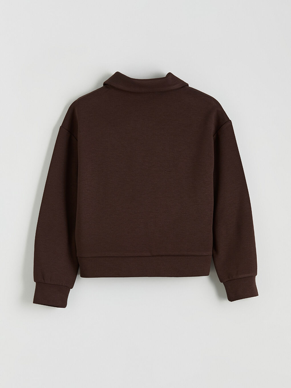 Polo Neck Girls' Sweatshirt and Tracksuit Bottoms-3