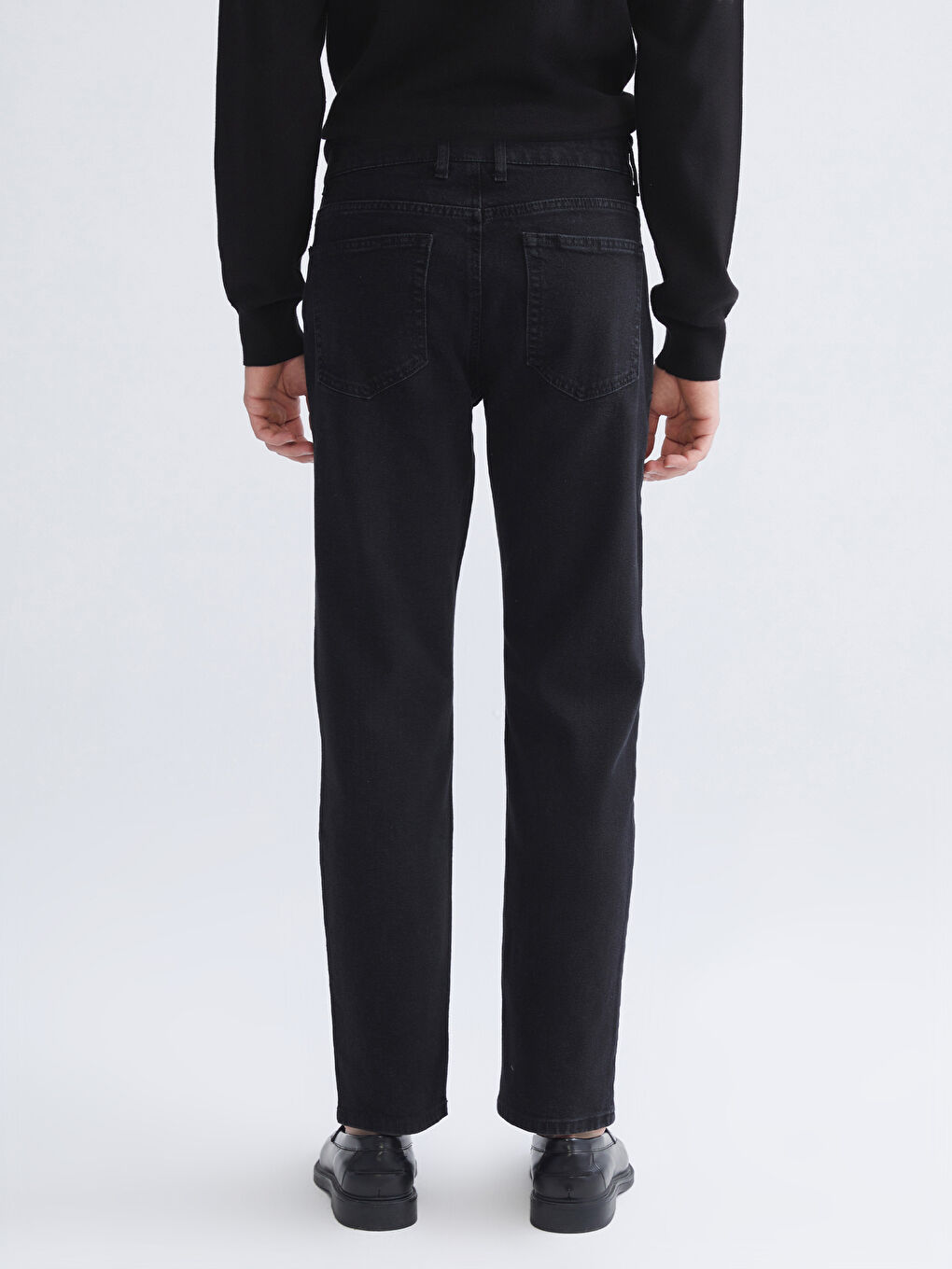 Siyah 790 Rahat Kalıp Erkek Jean Pantolon-3