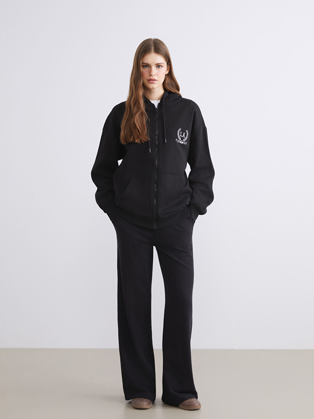 Elasticated Waist Wide Leg Women's Sweatpants