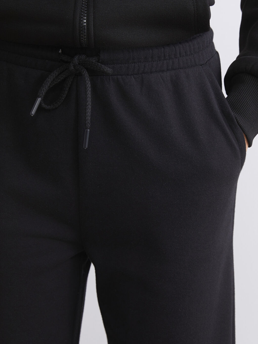 Elasticated Waist Wide Leg Women's Sweatpants-2